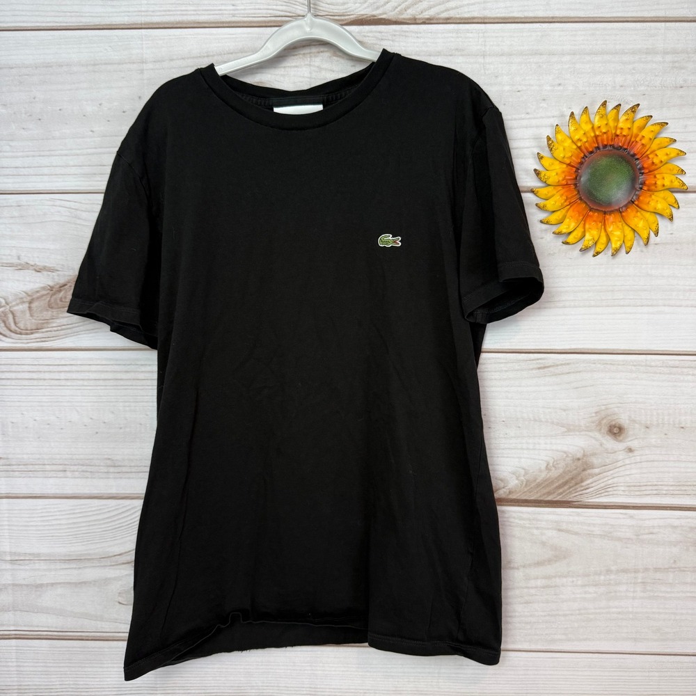 Lacoste Kids Black Pima Cotton Regular Fit Short Sleeve T-Shirt